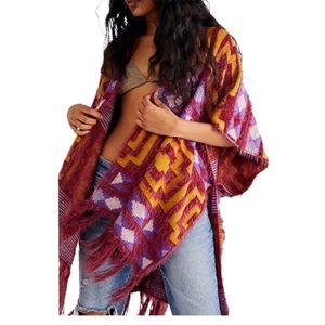 Free People Diamondback Cozy Kimono One Size